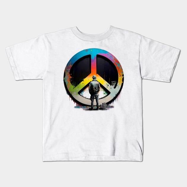 There is No Woke Only Peace Kids T-Shirt by Puff Sumo